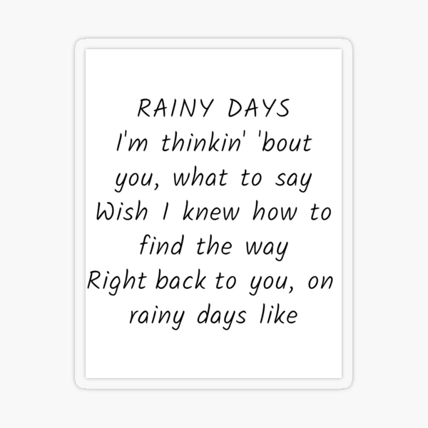 V - Rainy days Sticker by mymikrokosmos