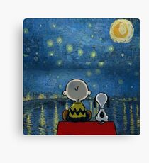 snoopy starry night Canvas Print