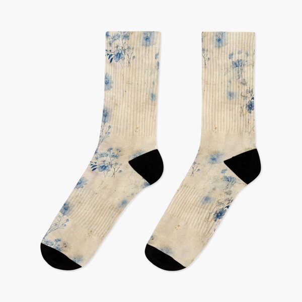 Item preview, Antique Blue Floral Vintage Pattern - watercolor designed and sold by pocketart2023.