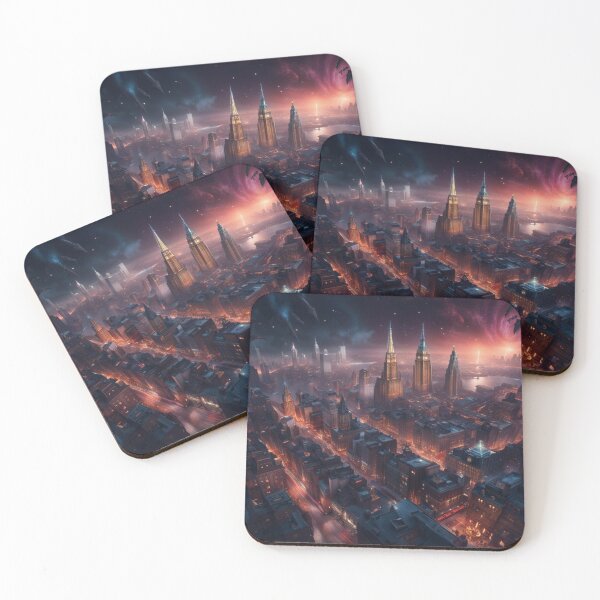 Item preview, Galactic Dreams: City Lights Aglow designed and sold by Itsapizzart.