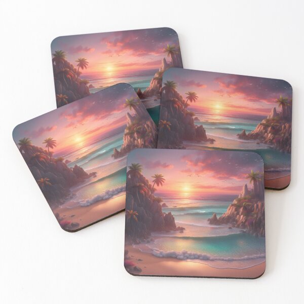 Item preview, Tranquil Shores: Sunset Serenity by the Sea designed and sold by Itsapizzart.