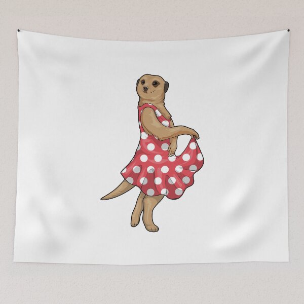 Item preview, Meerkat Polka Dots Dress designed and sold by Snabdesign84.