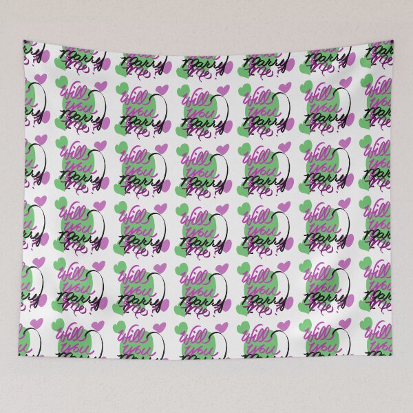 Item preview, Will You Marry Me? In Pink and Green designed and sold by Victoria Rose.