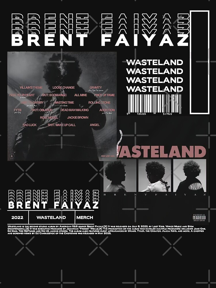 Brent Faiyaz - Wasteland - Canvas Poster - Rap Prints