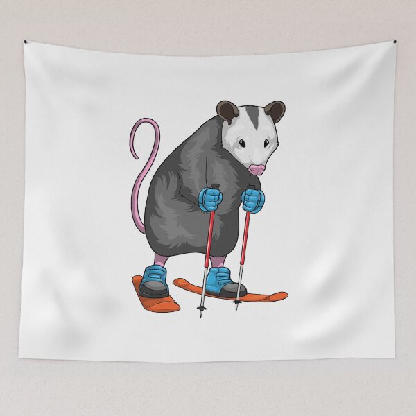 Item preview, Opossum Skier Ski Winter sports designed and sold by Snabdesign84.