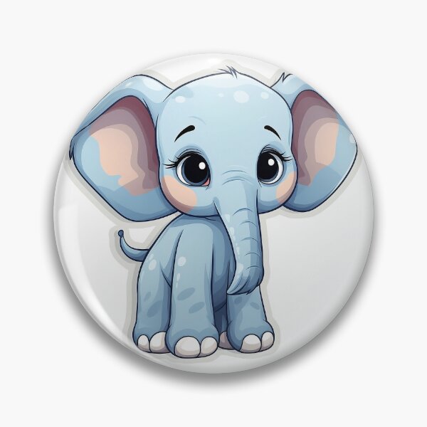 Item preview, sticker A super cute baby pixar style elephant designed and sold by MrBoxStudio.