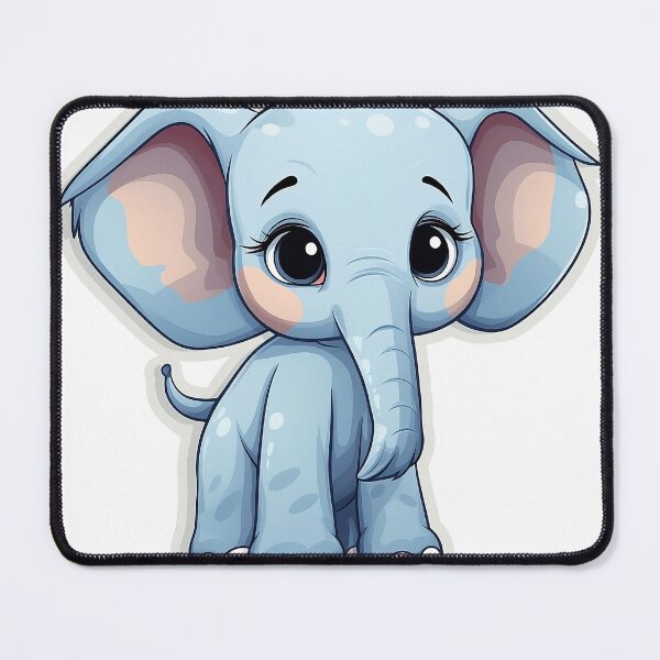 Item preview, sticker A super cute baby pixar style elephant designed and sold by MrBoxStudio.