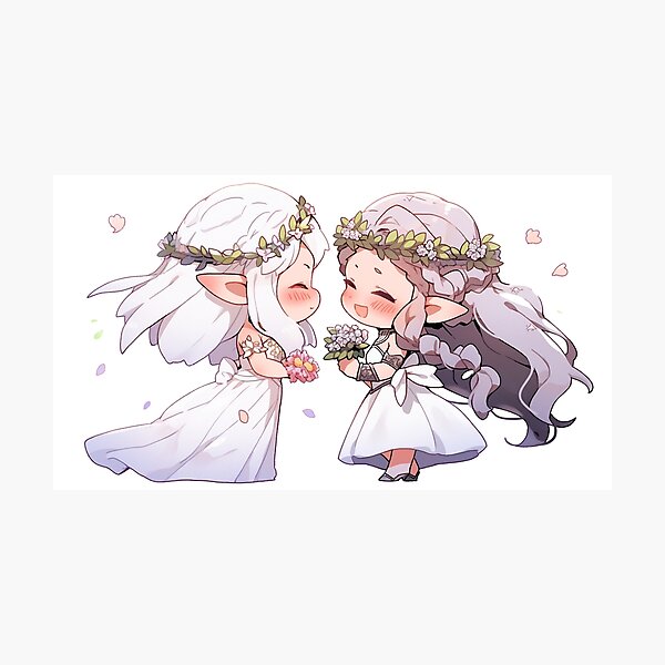Item preview, Elves Wedding Sticker: Enchanting Love Celebration designed and sold by veinmerch.