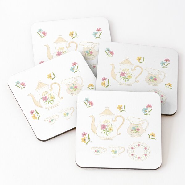 Item preview, Afternoon Tea Delight Pattern-Teacup Set Illustration designed and sold by DazziDazzi.