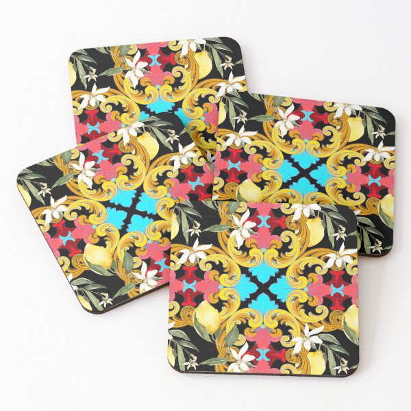 Item preview, Sicilian tiles,mediterranean,blue tiles ,lemons  designed and sold by MariaMarinova.