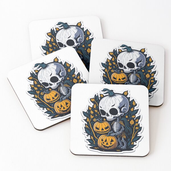 Item preview, Spooky Cute Ghost Skeleton Pumpkin Holloween Popart Design  designed and sold by ShopSunday.