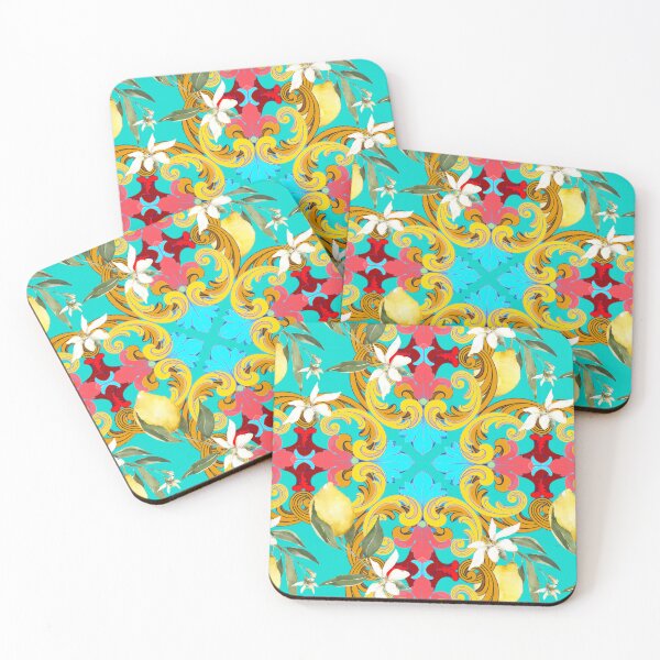Item preview, Sicilian tiles,mediterranean,blue tiles ,lemons  designed and sold by MariaMarinova.