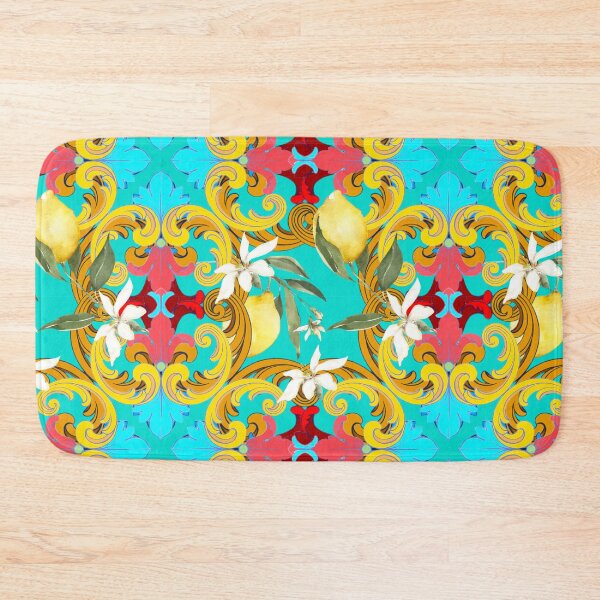 Item preview, Sicilian tiles,mediterranean,blue tiles ,lemons  designed and sold by MariaMarinova.