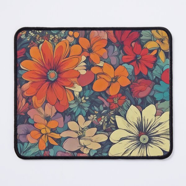 Aperçu de l'œuvre fleurs colorées créée et vendue par Grapdega.
