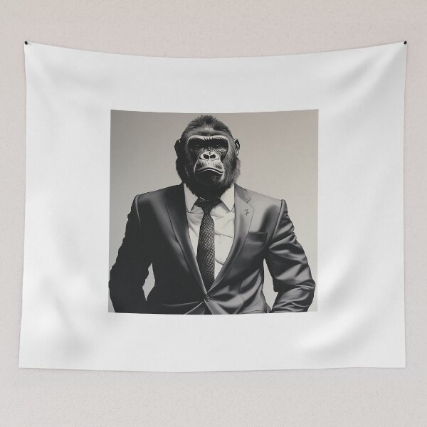 Item preview, Gorilla in Business Suit Art designed and sold by redstar19.