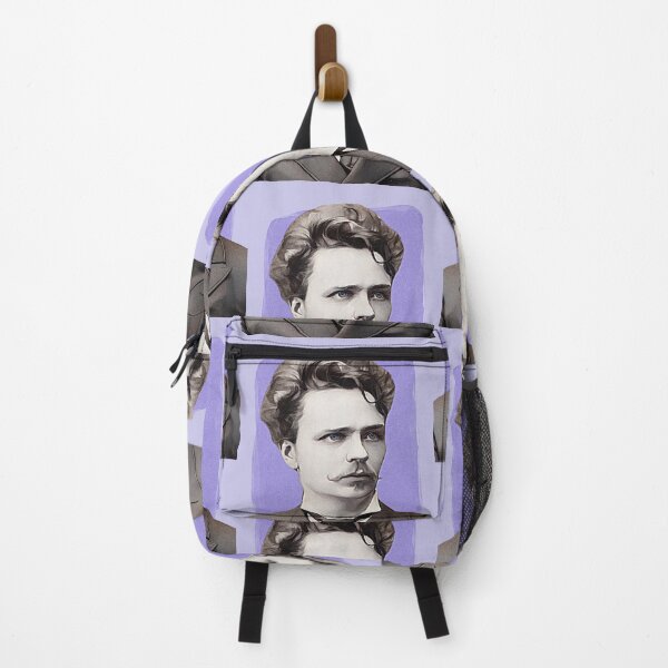 Item preview, Swedish Playwright August Strindberg - purple - illustration  designed and sold by Litstoy.