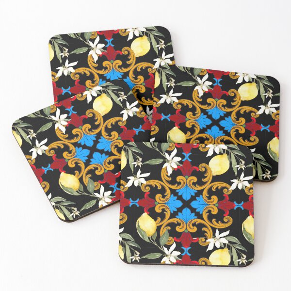 Item preview, Sicilian tiles,mediterranean,blue tiles ,lemons  designed and sold by MariaMarinova.