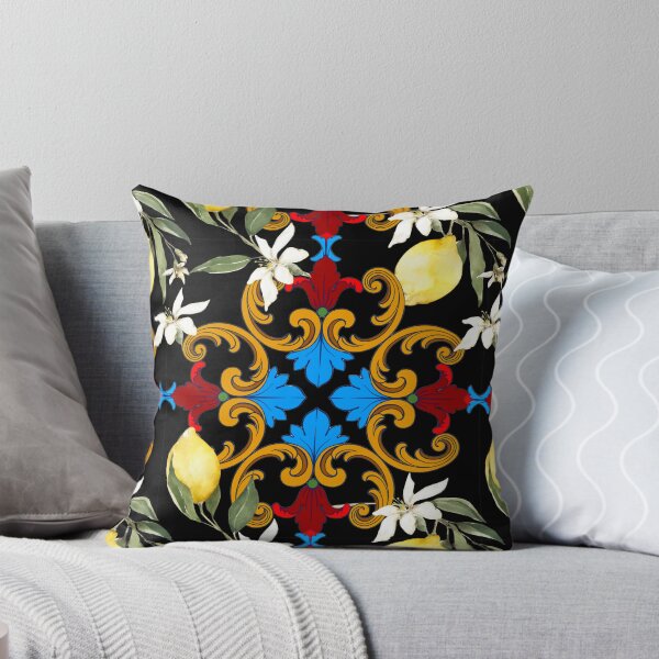 Item preview, Sicilian tiles,mediterranean,blue tiles ,lemons  designed and sold by MariaMarinova.