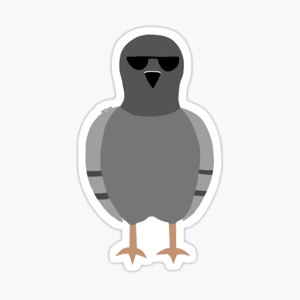 Funky Little Pigeon Sticker for Sale by sillysellsstuff