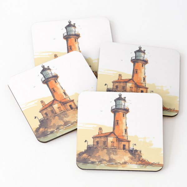 Item preview, Coastal Radiance: Watercolor Lighthouse designed and sold by FoxFotoCo.