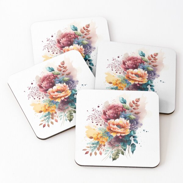 Item preview, Colorful Autumn Flowers in Muted Watercolor designed and sold by StephanieWard.