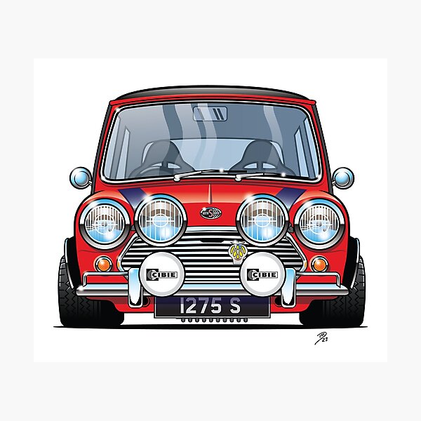 "Head On" Mk 2 Austin 1275S in red Photographic Print