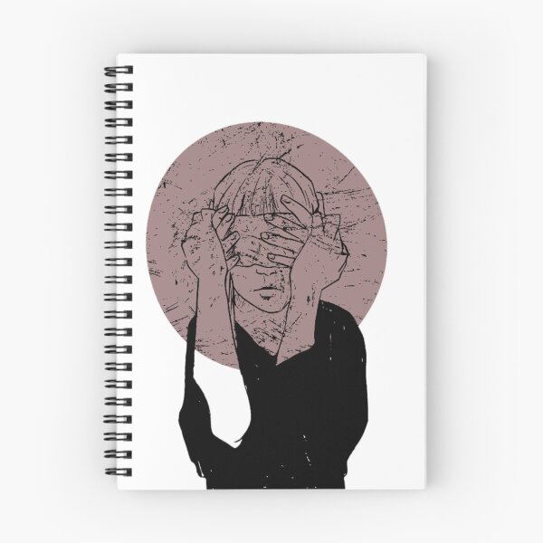 Item preview, Freehand Doodle Girl with Blindfold designed and sold by mikasaprada.