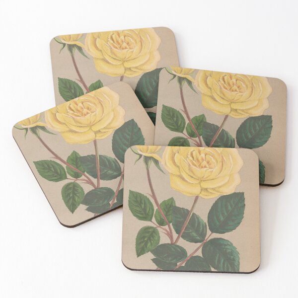 Item preview, Vintage yellow rose digital print designed and sold by dcrc.