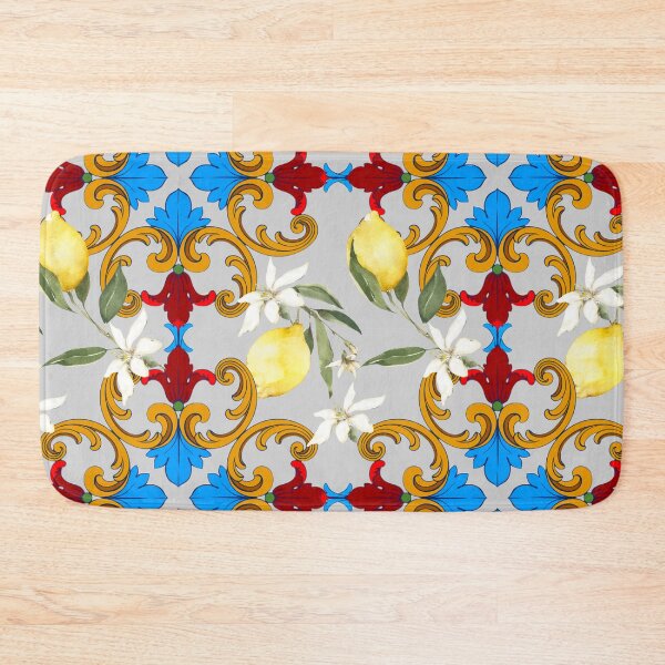 Item preview, Sicilian tiles,mediterranean,blue tiles ,lemons  designed and sold by MariaMarinova.