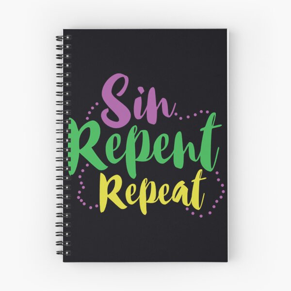 Item preview, Sin Repent Repeat Mardi Gras    	 designed and sold by ojrxfoohpo55.