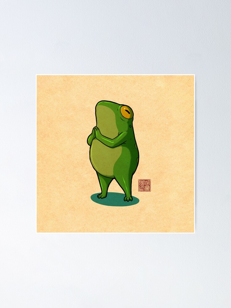 Yoga Frog Prayer Pose Sun Salutation | Poster