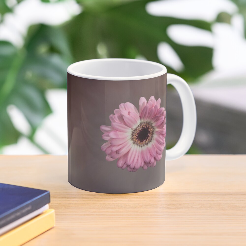 Single pink Gerbera Flower Mug