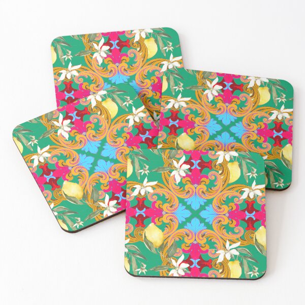 Item preview, Sicilian tiles,mediterranean,blue tiles ,lemons  designed and sold by MariaMarinova.