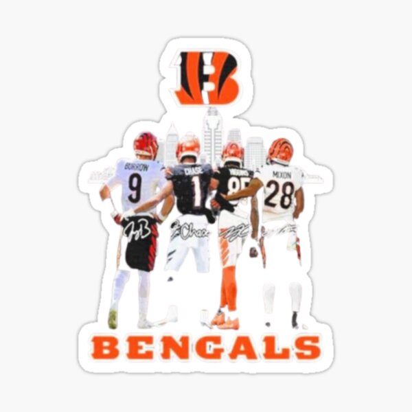 Cincinnati Bengals STICKER - Burrow Chase NFL Football Doghouse