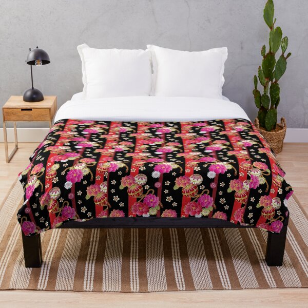 Item preview, Peony and temari Japani floral Seamless pattern  designed and sold by ThePurplePrints.