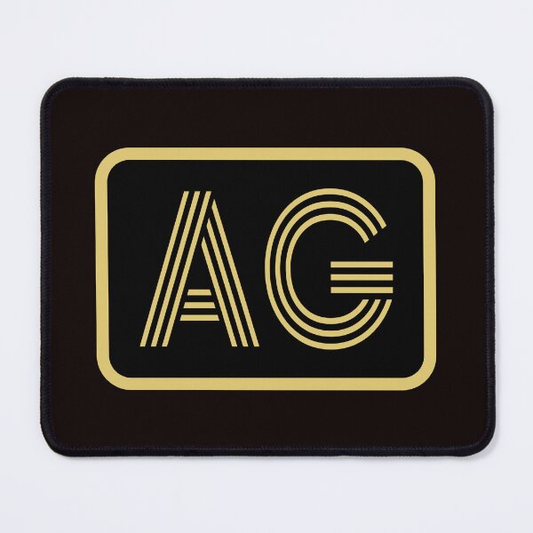 Item preview, AG Initials Gold Geometric Letters designed and sold by Jeallan Designs.