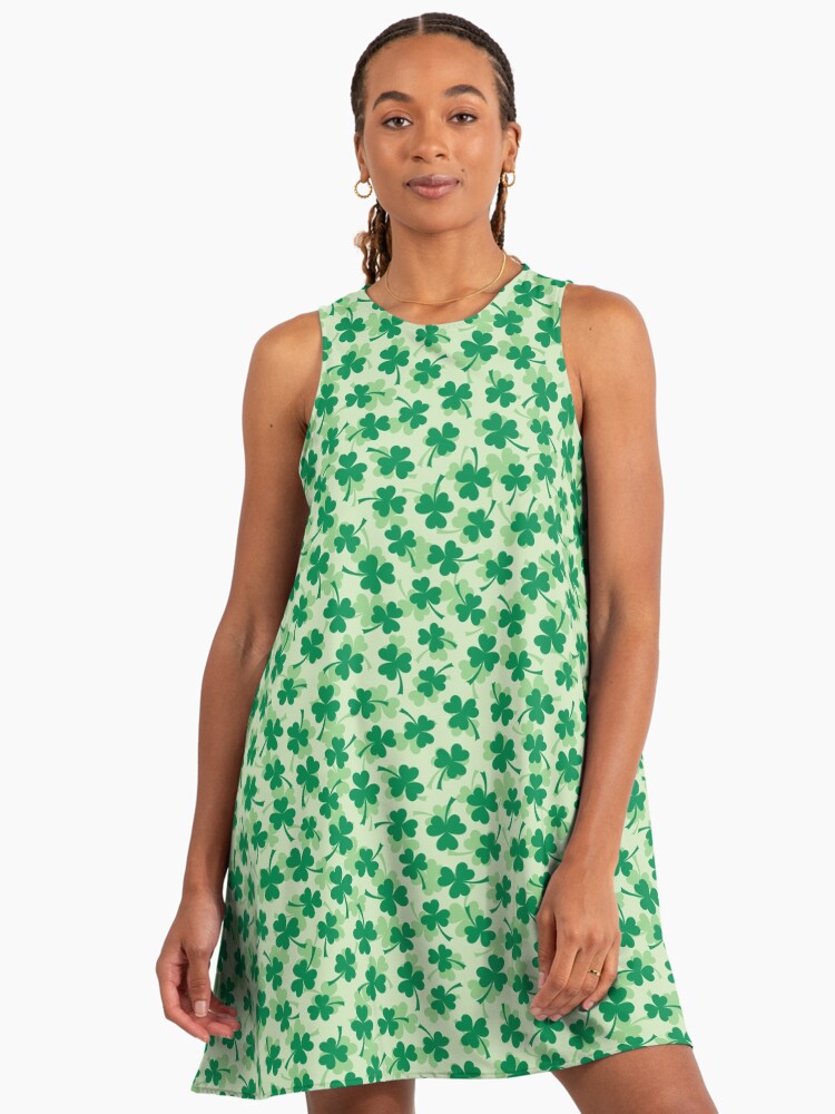 Clover leaf pattern - Green St Patrick's day three leaf clovers" A-Line  Dress for Sale by Mhea | Redbubble