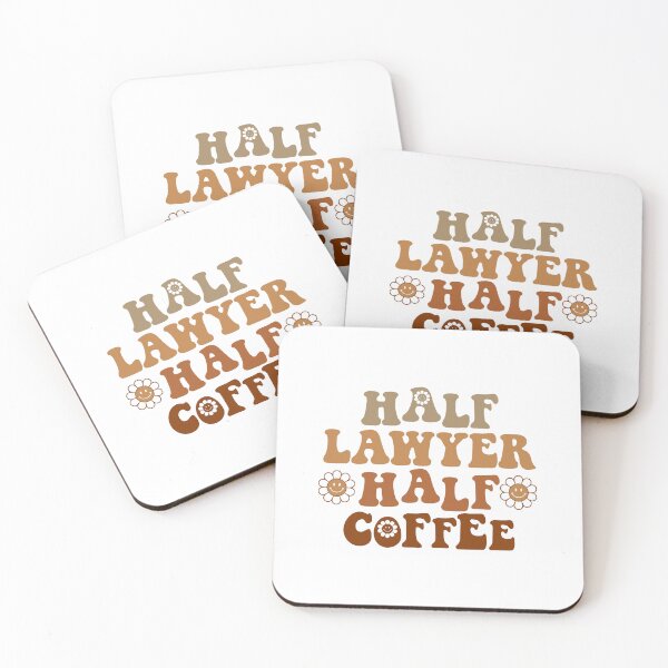 Item preview, Half Lawyer Half Coffee | Funny Lawyer Gift | Retro Groovy Lawyer | Caffeine Lover designed and sold by Christina-grich.