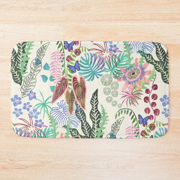 Item preview, Passion Flower Jungle Rainforest Flora Cream Background designed and sold by IonaShepherd.