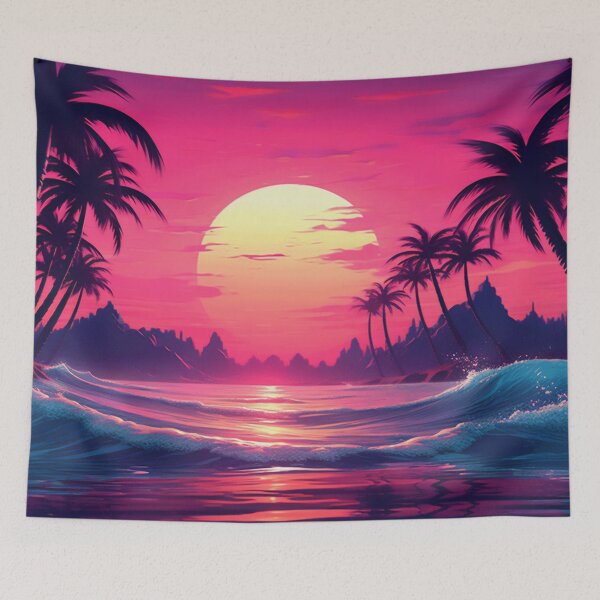 Item preview, Synthwave Tropical 2 designed and sold by Gypsykiss.