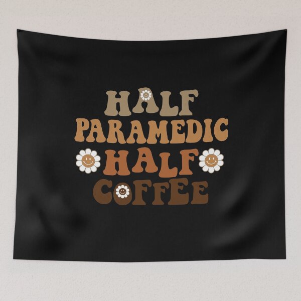 Item preview, Half Paramedic Half Coffee | Funny Paramedic Gift | Retro Groovy Paramedic | Caffeine Lover designed and sold by Christina-grich.