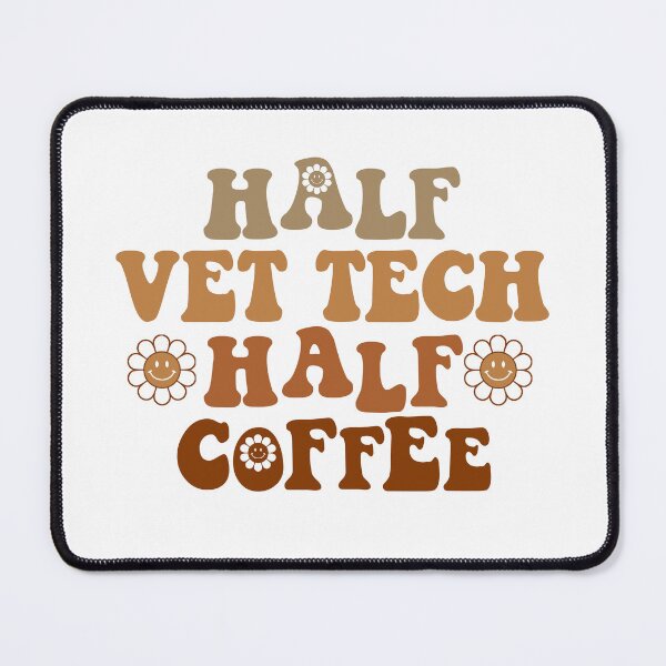 Item preview, Half Vet Tech Half Coffee | Funny Vet Tech Gift | Retro Groovy Vet Tech | Caffeine Lover designed and sold by Christina-grich.