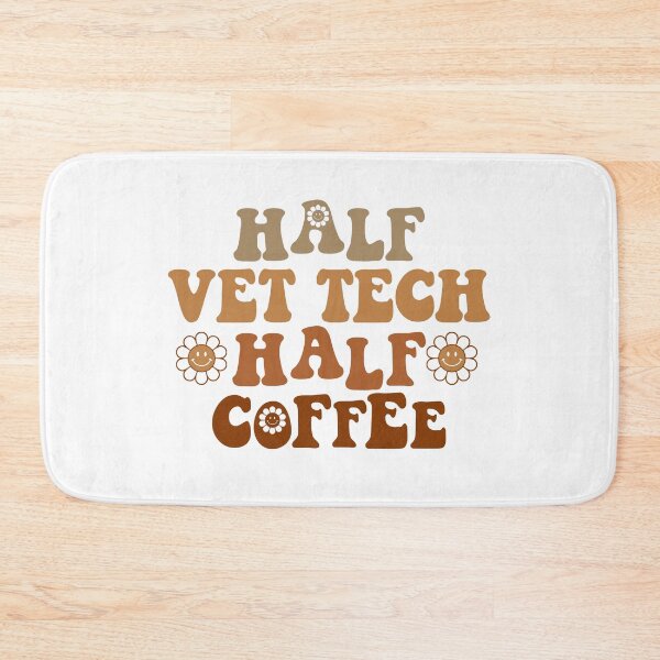 Item preview, Half Vet Tech Half Coffee | Funny Vet Tech Gift | Retro Groovy Vet Tech | Caffeine Lover designed and sold by Christina-grich.