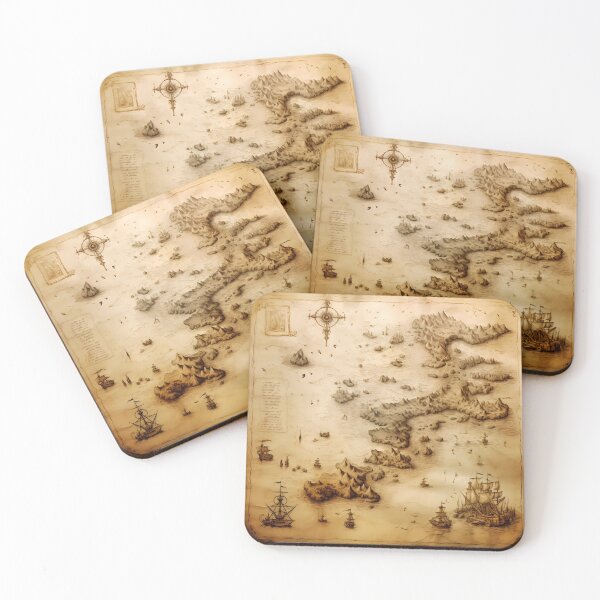 Item preview, Antique Nautical Treasure Map designed and sold by dcrc.