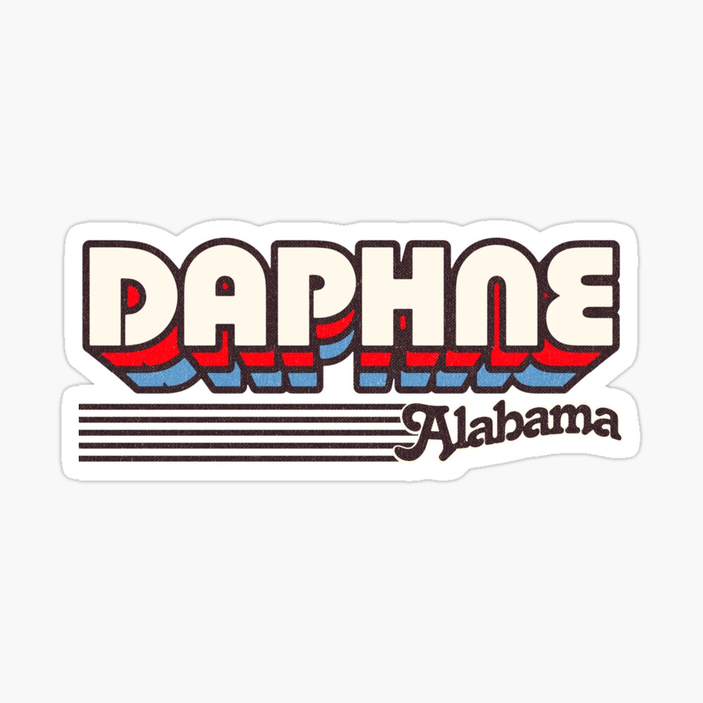 Daphne, Alabama | Retro Stripes Sticker