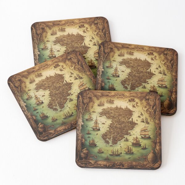 Item preview, Intricate Nautical Treasure Map designed and sold by dcrc.