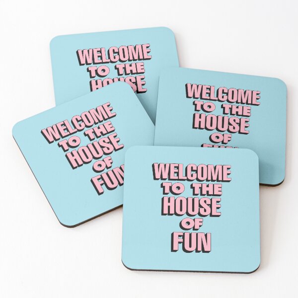 Item preview, Welcome to the House of Fun by The Motivated Type in Sky Blue Pink and Black designed and sold by MotivatedType.