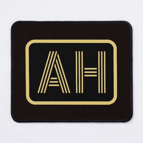 Item preview, AH Initials Gold Geometric Letters designed and sold by Jeallan Designs.