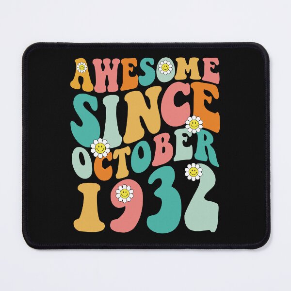 Item preview, Awesome Since October 1932 | Made In 1932 | Retro Groovy Birthday designed and sold by Christina-grich.