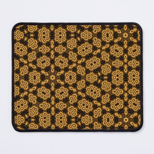Item preview, Abstract Black & Gold Glowing Fractal Flowers 2 designed and sold by SXW Designs.
